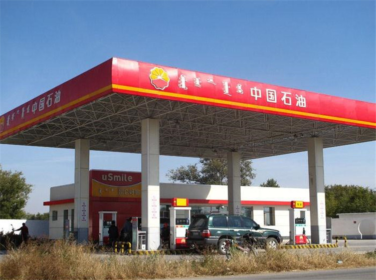 偃师加油站钢结构网架案例1